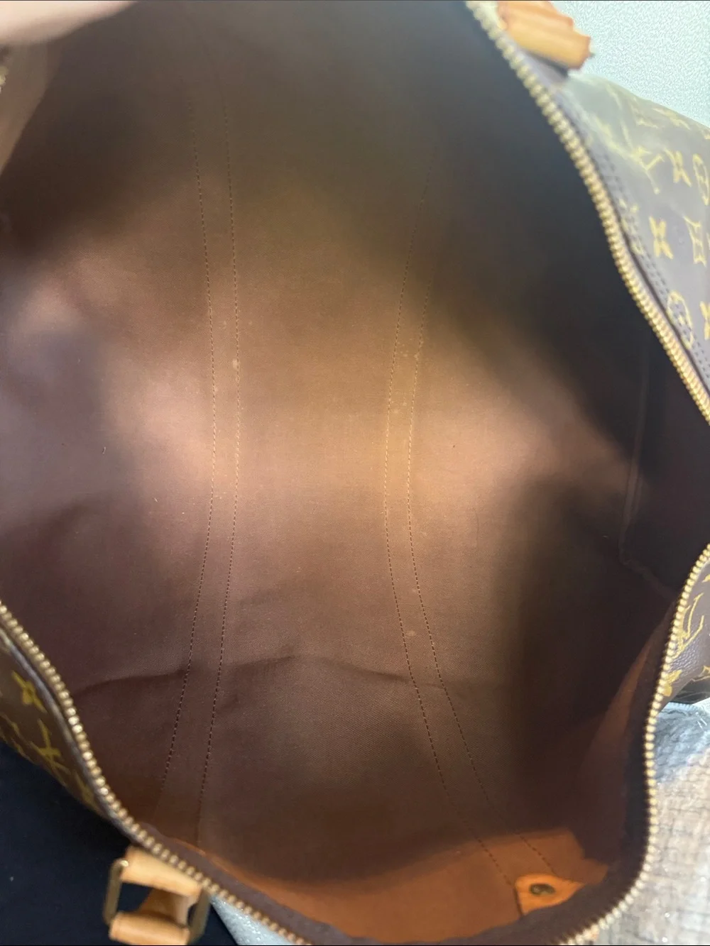 Louis Vuitton Brown Monogram Keepall 50 Travel Duffel Bag